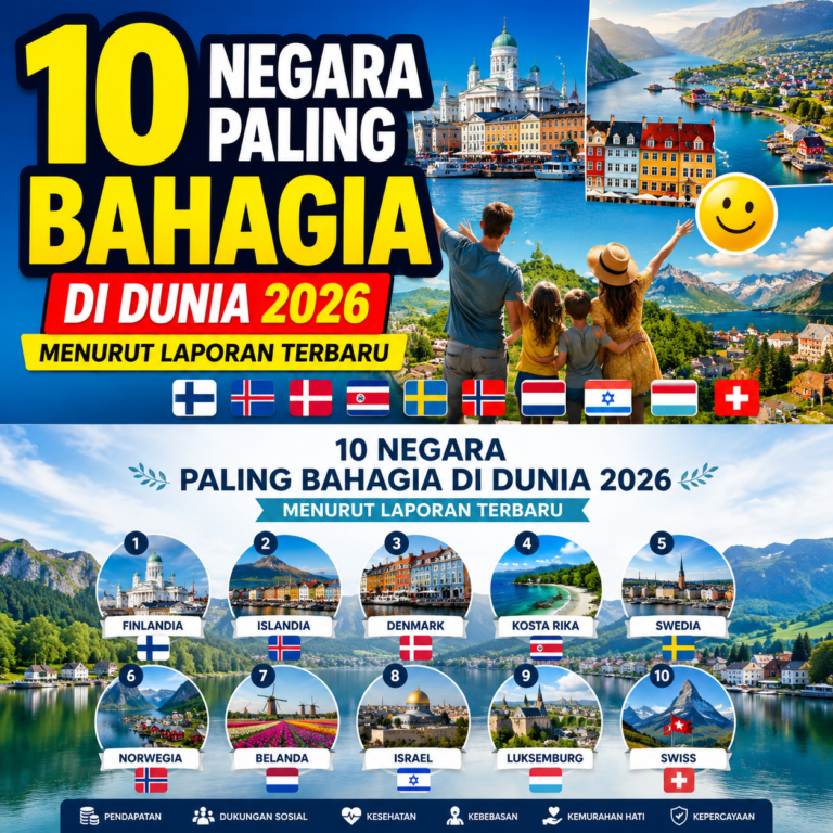10 negara paling bahagia di dunia menurut laporan