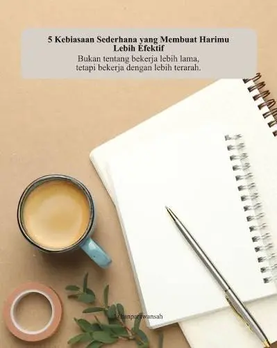 kebiasaan produktif harian